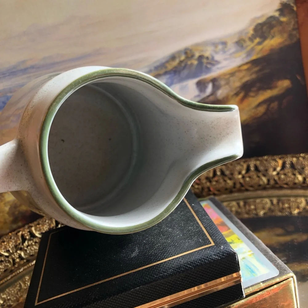 🌿VINTAGE NORITAKE Stoneware Creamer Pitcher with “Mountain Flowers” Design 💚